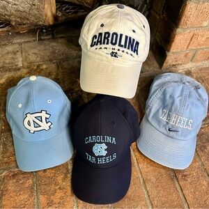Vintage UNC Tarheels Hat Lot (4) Carolina 90s Y2K Nike, Zephyr, The Game Bundle